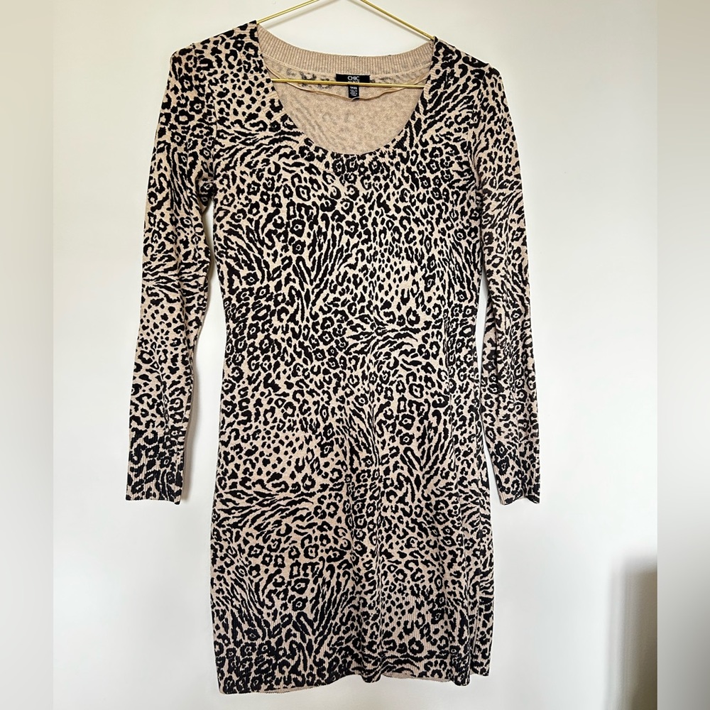 CHIC by Jacob leopard print dress